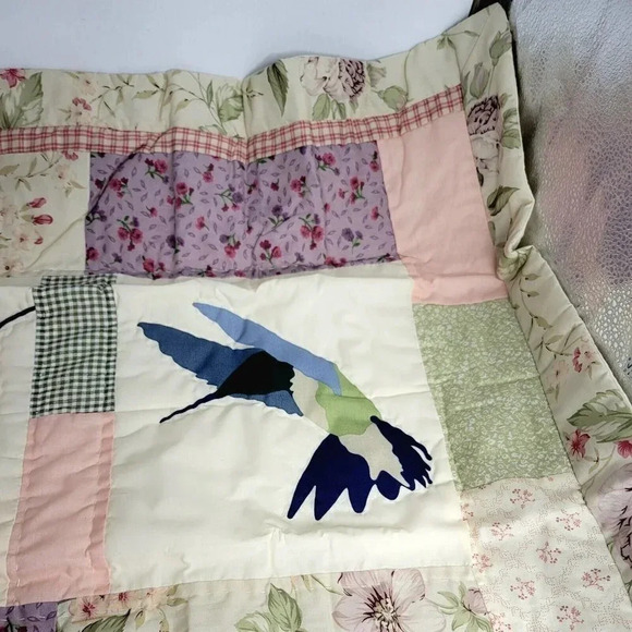 C&F Enterprises Quilt Handcrafted standard Sham hummingbird 21x27 set 2 - Picture 5 of 8